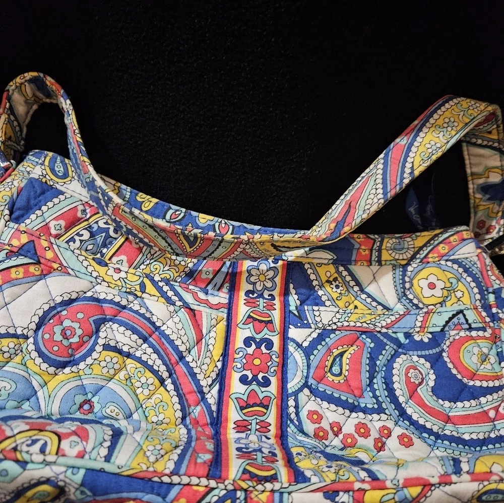 Vera Bradley Casdidy in Marina Paisley- Quilted Multi-color Fabric Shoulder Bag